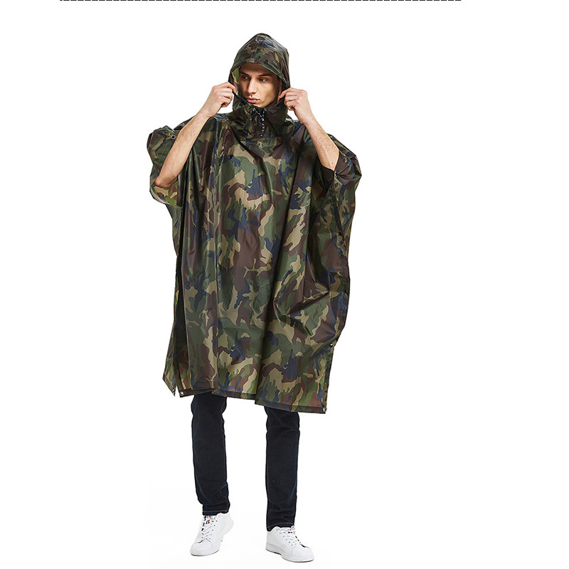 3 in 1 Raincoat Backpack Rain  - Camping Rain Poncho 评论和价格