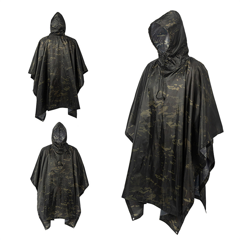 3 in 1 Raincoat Backpack Rain  - Camping Rain Poncho 评论和价格